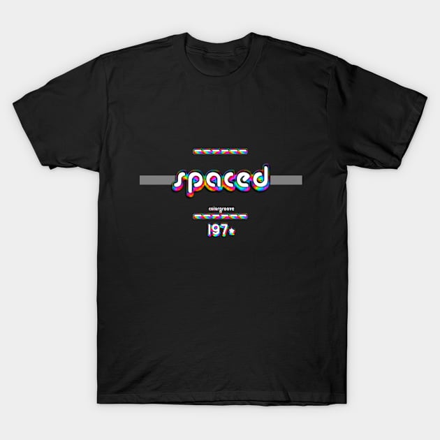 Spaced 1970 ColorGroove Retro-Rainbow-Tube nostalgia (wf) T-Shirt by Blackout Design